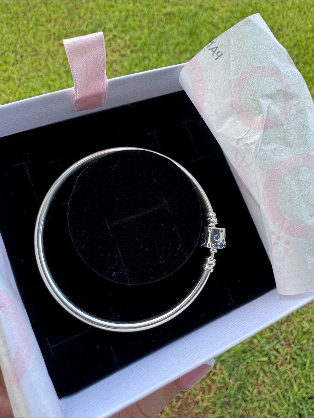 Pandora Silver Charm Bangle Bracelet - Picture 3 of 8